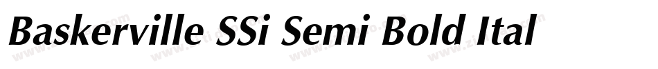 Baskerville SSi Semi Bold Italic字体转换